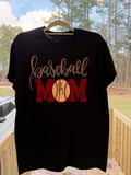 Baseball Mama Glitter T